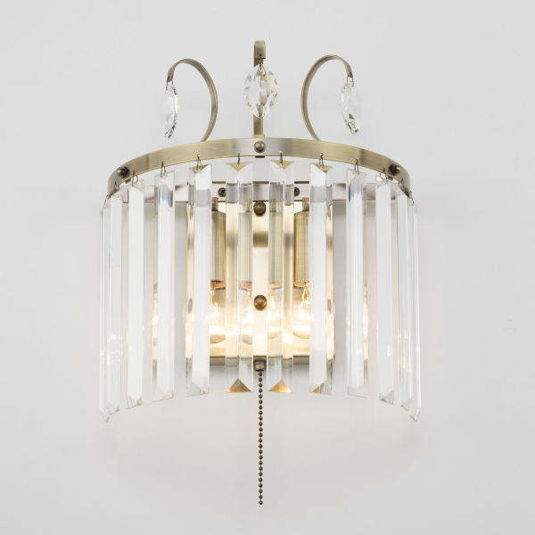 Citilux Инга CL335323 Бра хрустальное с выключателем Бронза Citilux Инга CL335323 Бра хрустальное с выключателем Бронза