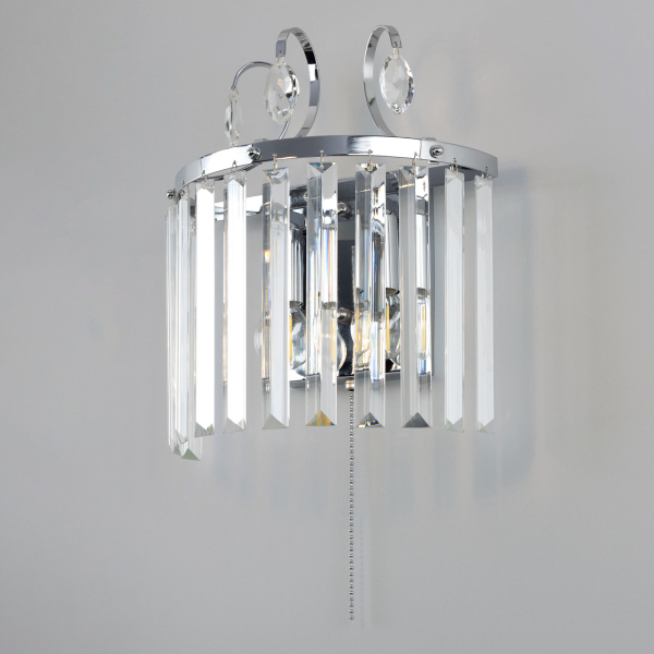 Citilux Инга CL335321 Бра хрустальное с выключателем Хром Citilux Инга CL335321 Бра хрустальное с выключателем Хром