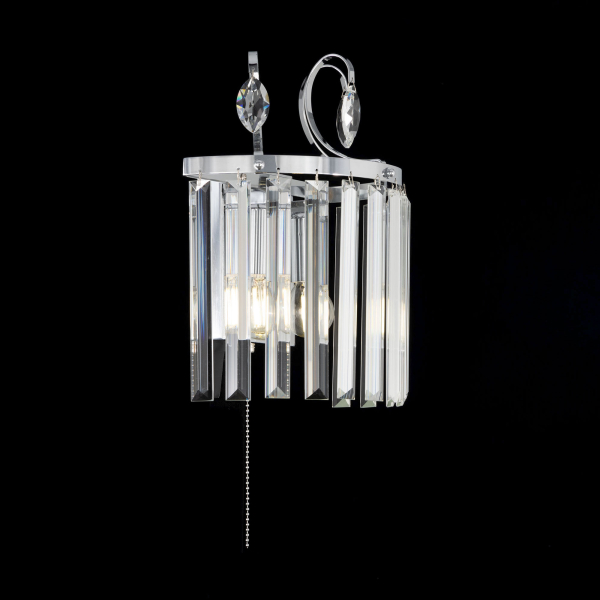 Citilux Инга CL335321 Бра хрустальное с выключателем Хром Citilux Инга CL335321 Бра хрустальное с выключателем Хром