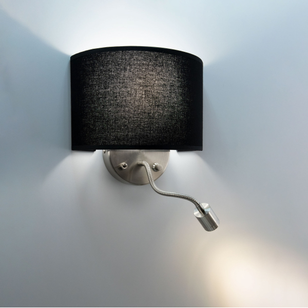 Citiluх Декарт CL704305 Бра с чёрным абажуром и диммером Citiluх Декарт CL704305 Бра с чёрным абажуром и диммером