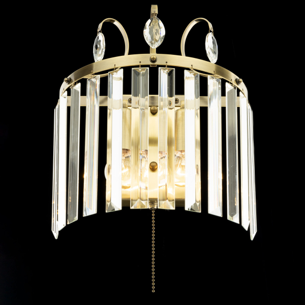 Citilux Инга CL335323 Бра хрустальное с выключателем Бронза Citilux Инга CL335323 Бра хрустальное с выключателем Бронза