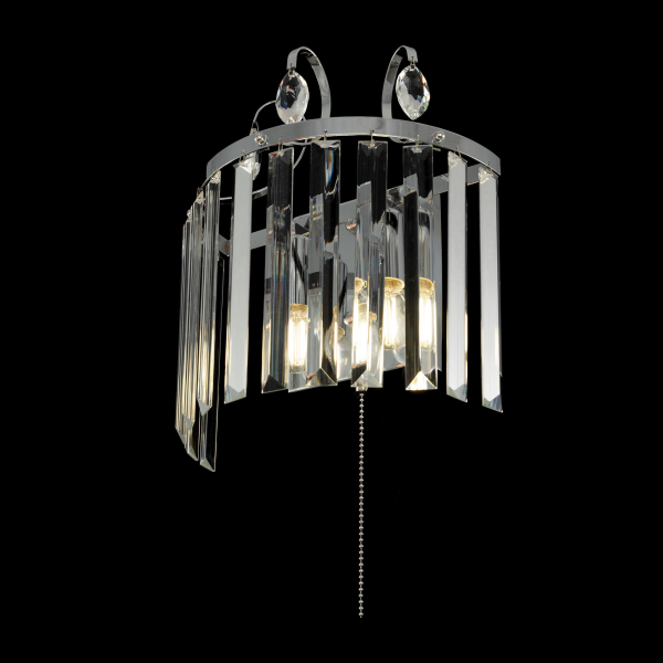 Citilux Инга CL335321 Бра хрустальное с выключателем Хром Citilux Инга CL335321 Бра хрустальное с выключателем Хром