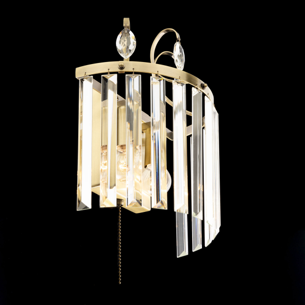 Citilux Инга CL335323 Бра хрустальное с выключателем Бронза Citilux Инга CL335323 Бра хрустальное с выключателем Бронза