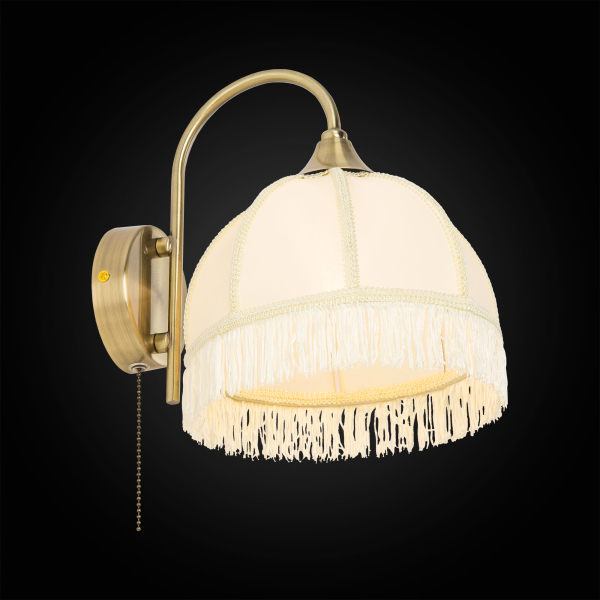 Citilux Базель CL407311 Бра с бежевым абажуром и выключателем Citilux Базель CL407311 Бра с бежевым абажуром и выключателем