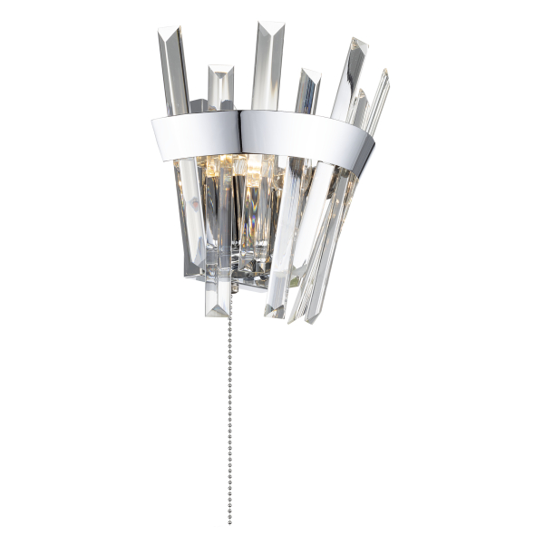 Citilux Вестерос CL307310 Бра хрустальное с выключателем Хром Citilux Вестерос CL307310 Бра хрустальное с выключателем Хром