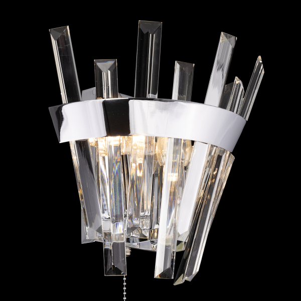 Citilux Вестерос CL307310 Бра хрустальное с выключателем Хром Citilux Вестерос CL307310 Бра хрустальное с выключателем Хром