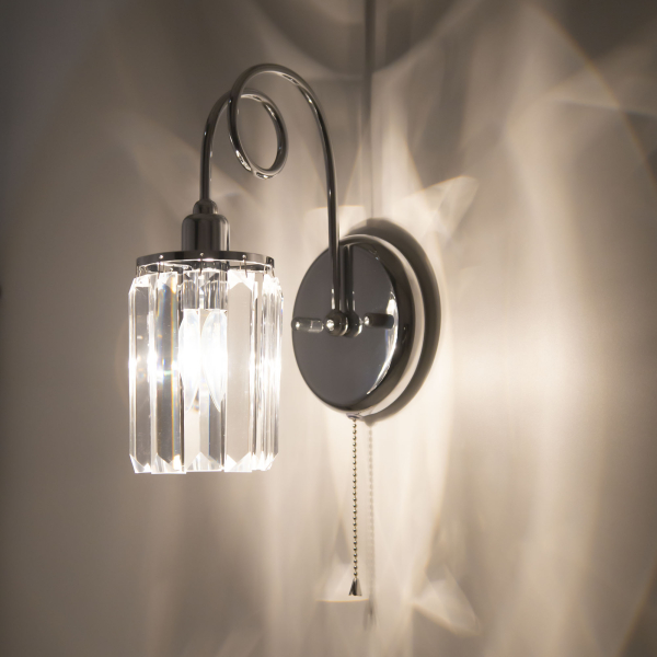 Citilux Синди CL330311 Бра хрустальное с выключателем Хром Citilux Синди CL330311 Бра хрустальное с выключателем Хром