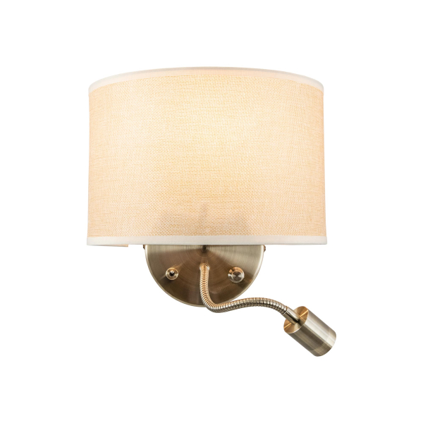 Citilux Декарт CL704306 Бра с бежевым абажуром и диммером Citilux Декарт CL704306 Бра с бежевым абажуром и диммером