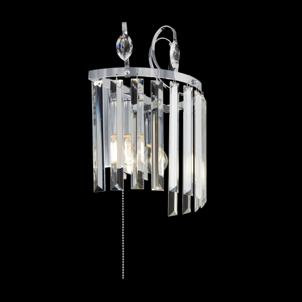 Citilux Инга CL335321 Бра хрустальное с выключателем Хром Citilux Инга CL335321 Бра хрустальное с выключателем Хром