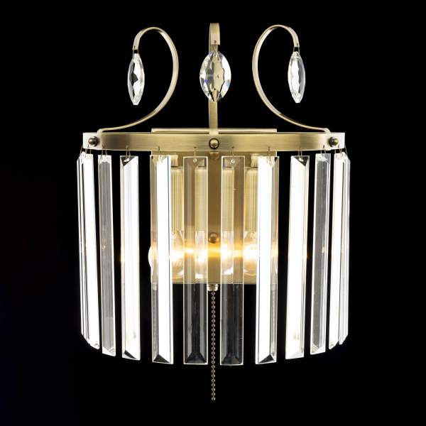 Citilux Инга CL335323 Бра хрустальное с выключателем Бронза Citilux Инга CL335323 Бра хрустальное с выключателем Бронза