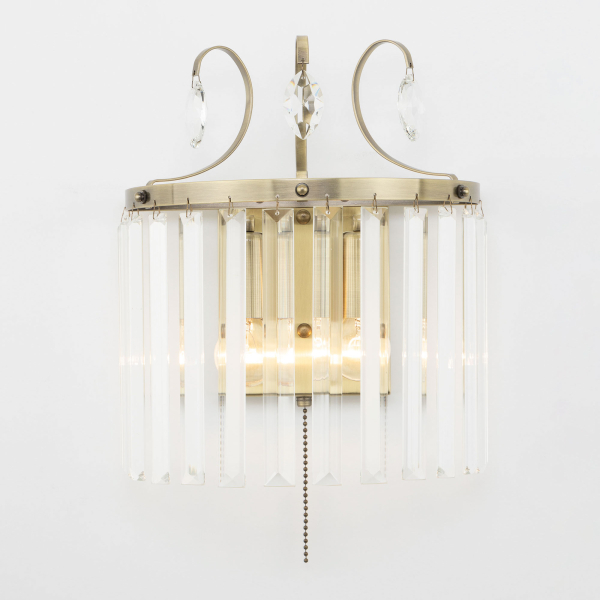 Citilux Инга CL335323 Бра хрустальное с выключателем Бронза Citilux Инга CL335323 Бра хрустальное с выключателем Бронза