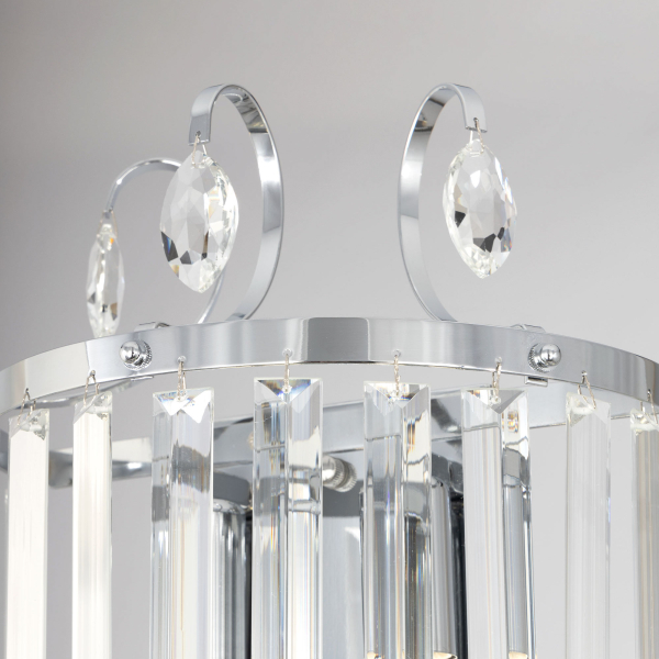 Citilux Инга CL335321 Бра хрустальное с выключателем Хром Citilux Инга CL335321 Бра хрустальное с выключателем Хром
