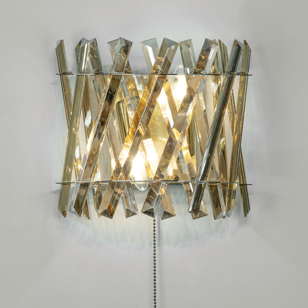 Citilux Ингвар CL334423 Бра хрустальное с выключателем Бронза Citilux Ингвар CL334423 Бра хрустальное с выключателем Бронза
