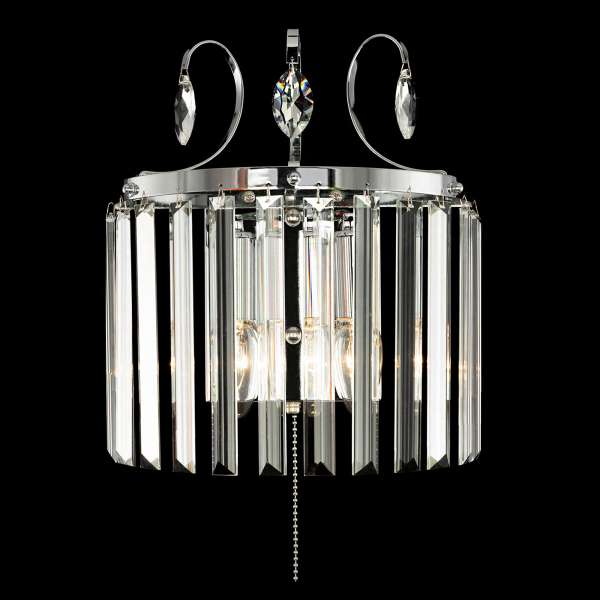 Citilux Инга CL335321 Бра хрустальное с выключателем Хром Citilux Инга CL335321 Бра хрустальное с выключателем Хром