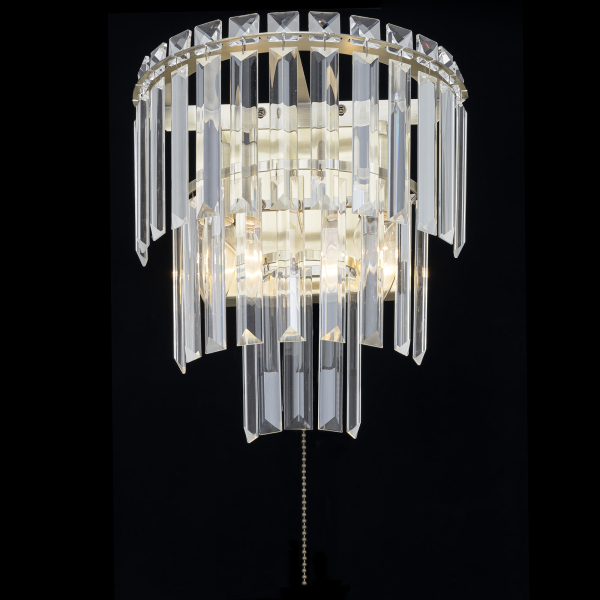 Citilux Фонда CL303323 Бра хрустальное с выключателем Бронза Citilux Фонда CL303323 Бра хрустальное с выключателем Бронза