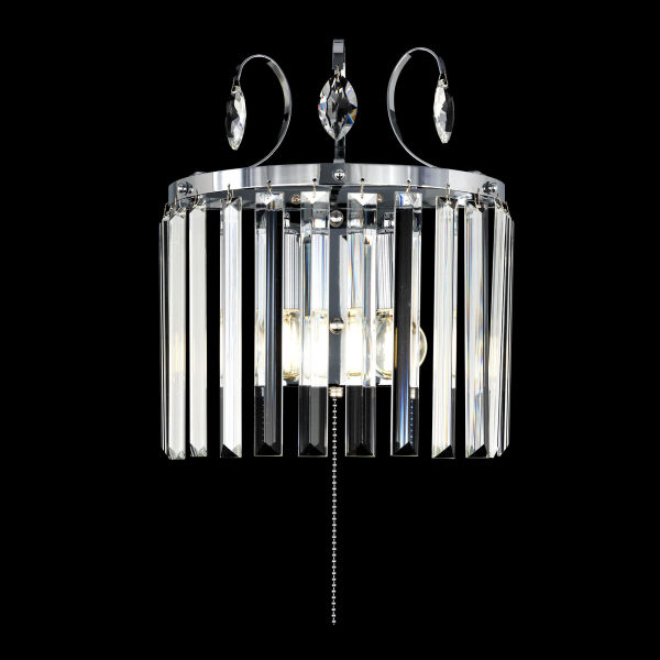 Citilux Инга CL335321 Бра хрустальное с выключателем Хром Citilux Инга CL335321 Бра хрустальное с выключателем Хром