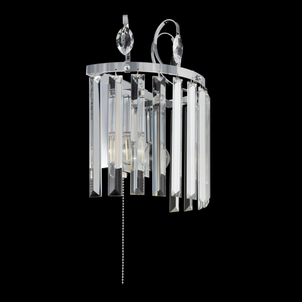 Citilux Инга CL335321 Бра хрустальное с выключателем Хром Citilux Инга CL335321 Бра хрустальное с выключателем Хром