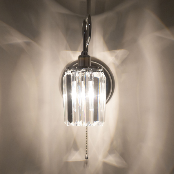 Citilux Синди CL330311 Бра хрустальное с выключателем Хром Citilux Синди CL330311 Бра хрустальное с выключателем Хром