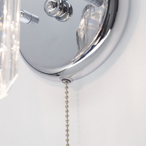 Citilux Синди CL330311 Бра хрустальное с выключателем Хром Citilux Синди CL330311 Бра хрустальное с выключателем Хром