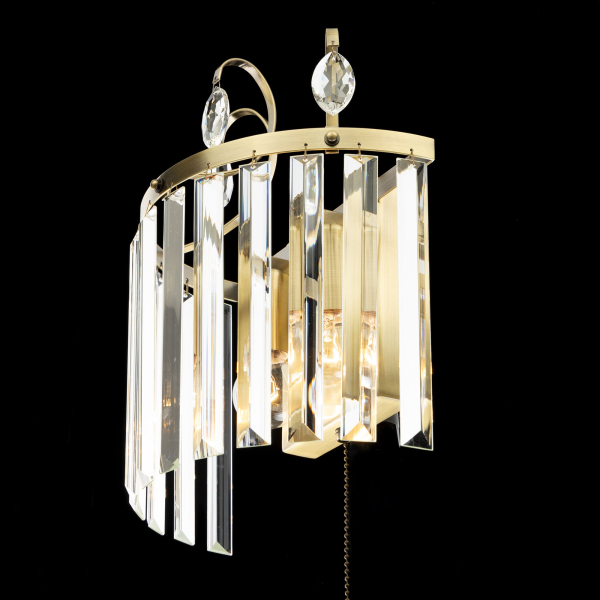 Citilux Инга CL335323 Бра хрустальное с выключателем Бронза Citilux Инга CL335323 Бра хрустальное с выключателем Бронза