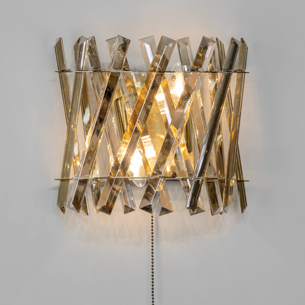 Citilux Ингвар CL334423 Бра хрустальное с выключателем Бронза Citilux Ингвар CL334423 Бра хрустальное с выключателем Бронза