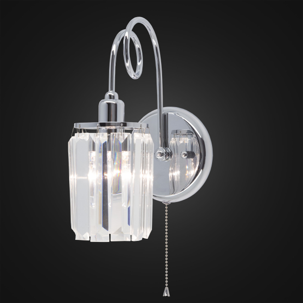 Citilux Синди CL330311 Бра хрустальное с выключателем Хром Citilux Синди CL330311 Бра хрустальное с выключателем Хром