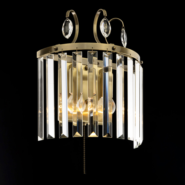 Citilux Инга CL335323 Бра хрустальное с выключателем Бронза Citilux Инга CL335323 Бра хрустальное с выключателем Бронза