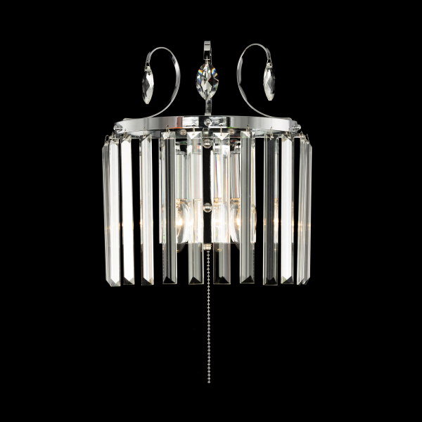 Citilux Инга CL335321 Бра хрустальное с выключателем Хром Citilux Инга CL335321 Бра хрустальное с выключателем Хром