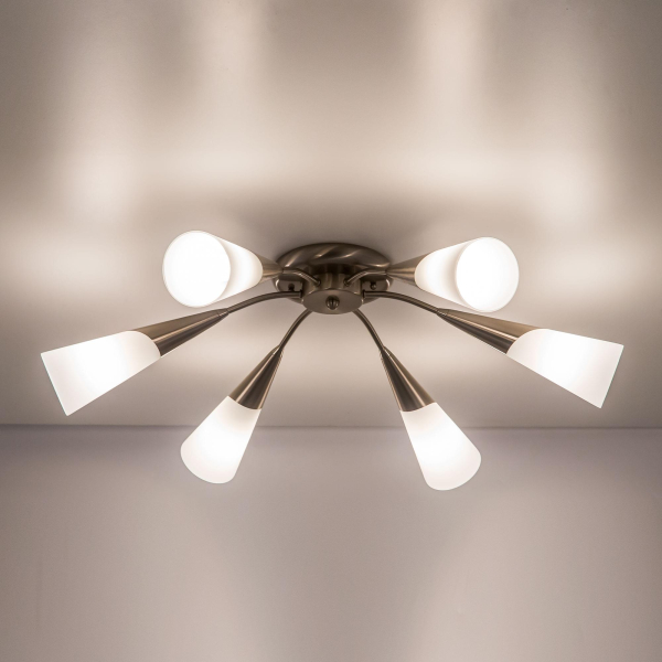 Citilux Фокус CL103161 Люстра потолочная Матовый Хром Citilux Фокус CL103161 Люстра потолочная Матовый Хром