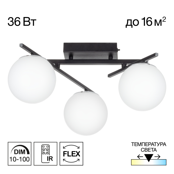 Citilux DORSY CL223132 LED Люстра поворотная Чёрная Citilux DORSY CL223132 LED Люстра поворотная Чёрная