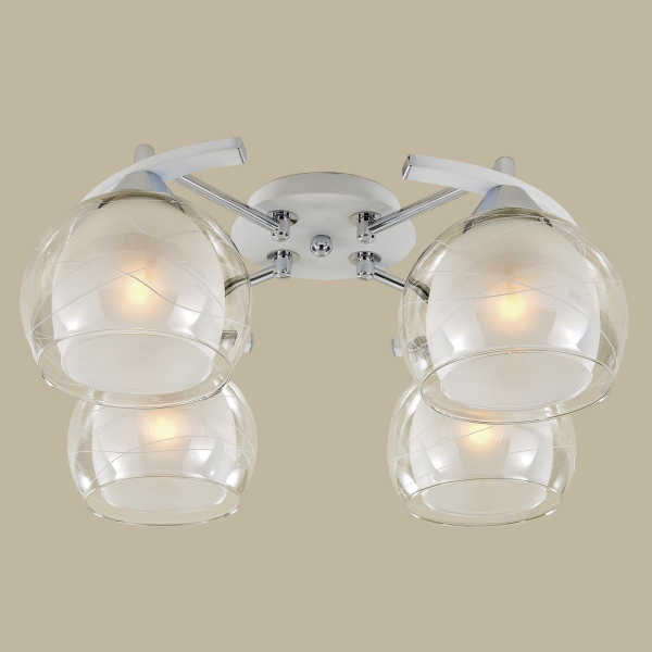 Citilux Буги CL157141 Люстра потолочная Белая Хром Citilux Буги CL157141 Люстра потолочная Белая Хром