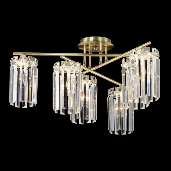 Citilux AXIS CL313263 Люстра хрустальная потолочная Бронза Citilux AXIS CL313263 Люстра хрустальная потолочная Бронза