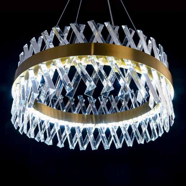 Citilux Ричард CL336063 LED Люстра хрустальная с пультом Бронза