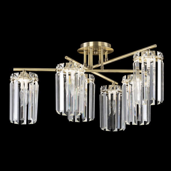 Citilux AXIS CL313263 Люстра хрустальная потолочная Бронза Citilux AXIS CL313263 Люстра хрустальная потолочная Бронза
