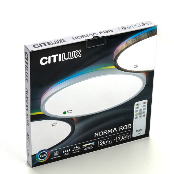 Citilux NORMA CL749320 LED RGB Светильник с пультом Белый Citilux NORMA CL749320 LED RGB Светильник с пультом Белый