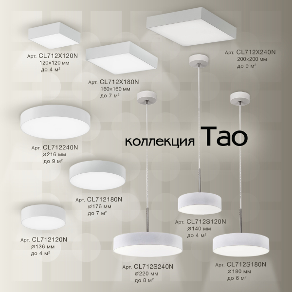 Citilux Тао CL712X180N LED Светильник потолочный с диммером Белый Citilux Тао CL712X180N LED Светильник потолочный с диммером Белый