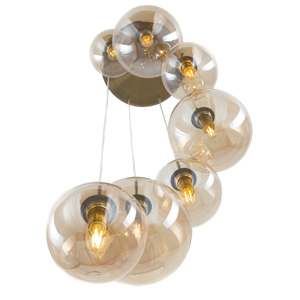 Citilux Томми CL102073 Люстра каскадная с янтарными шарами Citilux Томми CL102073 Люстра каскадная с янтарными шарами