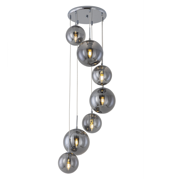 Citilux Томми CL102070 Люстра каскадная с дымчатыми шарами Citilux Томми CL102070 Люстра каскадная с дымчатыми шарами