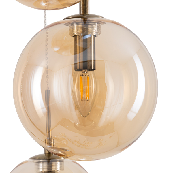 Citilux Томми CL102073 Люстра каскадная с янтарными шарами Citilux Томми CL102073 Люстра каскадная с янтарными шарами