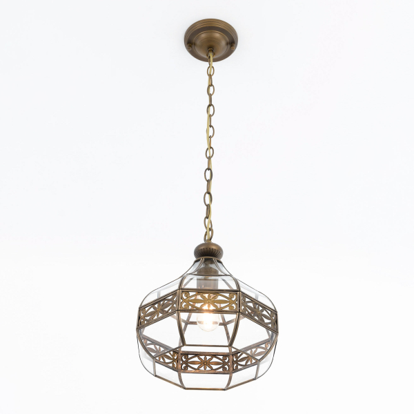 Citilux Гера-2 CL444210 Подвесной светильник витражный Бронза Citilux Гера-2 CL444210 Подвесной светильник витражный Бронза