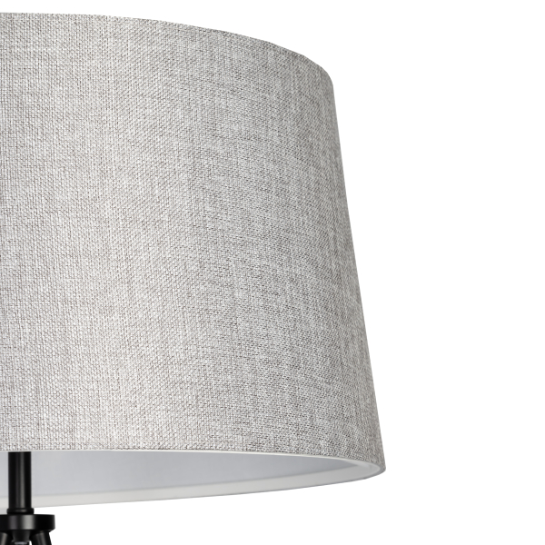 Citilux Рейнер CL806022 Торшер чёрный со столиком и серым абажуром Citilux Рейнер CL806022 Торшер чёрный со столиком и серым абажуром