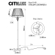 Citilux Вена CL402923 Торшер патина с кремовым абажуром
