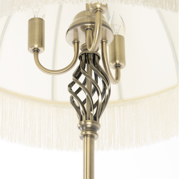 Citilux Базель CL407931T Торшер бронза со столиком и бежевым абажуром Citilux Базель CL407931T Торшер бронза со столиком и бежевым абажуром