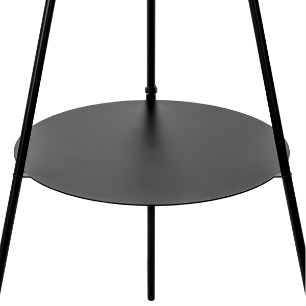 Citilux Рейнер CL806022 Торшер чёрный со столиком и серым абажуром Citilux Рейнер CL806022 Торшер чёрный со столиком и серым абажуром