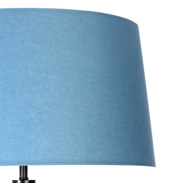 Citilux Рейнер CL806023 Торшер чёрный со столиком и синим абажуром Citilux Рейнер CL806023 Торшер чёрный со столиком и синим абажуром