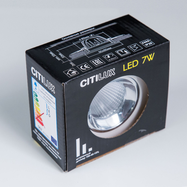 Citilux Альфа CLD001KNW5 LED Встраиваемый светильник Матовый Хром Citilux Альфа CLD001KNW5 LED Встраиваемый светильник Матовый Хром