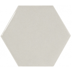 Equipe Scale Настенная керамическая плитка Hexagon Light Grey 10.7x12.4 глазурованный глянцевый