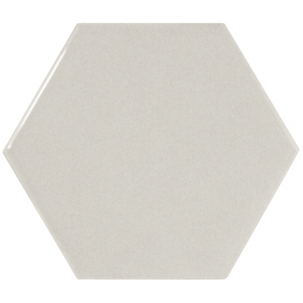 Equipe Scale Настенная керамическая плитка Hexagon Light Grey 10.7x12.4 глазурованный глянцевый