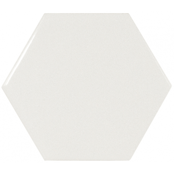 Equipe Scale Настенная керамическая плитка Hexagon White 10.7x12.4 глазурованный глянцевый