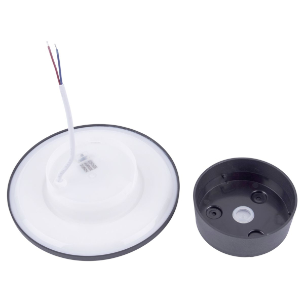 Уличный накладной светильник Uniel ULU-P35R-18W/3000K+4000K+6500K/D25 IP65 BLACK UL-00013634